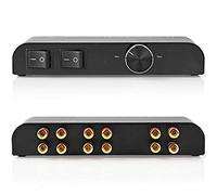 2-Way Stereo Speaker Splitter & Volume Control - HI-FI Loudspeaker Audio Switch