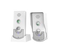 2 Way Talk Doorbell Cordless Intercomunicador Chime Electronic Doorbell for Office Classroom Home Caregiver Indoor Outdoor, White