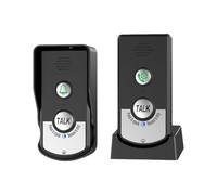 2 Way Talk Doorbell Cordless Intercomunicador Chime Electronic Doorbell for Office Classroom Home Caregiver Indoor Outdoor, Black