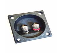 2 Way Terminals Cup Connectors For Speakers Box Subwoofer Banana Terminals Square Screw Type Silver Coppers Color Speakers Spring Cup Connectors