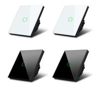 2 Way Touch Light Switch Panel Glass 1 2 Gang Stairs Crossbar LED Illuminated UK