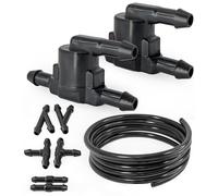 2-Way Universal Windscreen Check Valves Extension kit for Front Back Windshield Washer System Compatible with Trucks Vans Cars, Toyota Lexus Nissan Vauxhall and Others - Wiper sprayers Check Valves