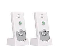 2 Way Voice Doorbell, Wireless Voice Intercom 2 Channels 3 Volume Levels Elderly Friendly for Hotel for Patient (White)