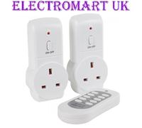 Status Remote Control Socket SREMSOC2PK3 White 13A UK Energy Saving Pack of 2