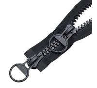2-Way Zipper Fastener in Plastic - 75 cm #15 - Large Black Zipper - For Coat, Down Jacket, Jackets TXZWJZ (75 cm, 2 Ways)