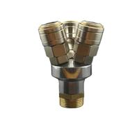 2 Ways 3/4" BSP Male C Type Air Hose Quick Coupler Socket Connector High Self-Locking