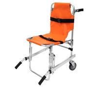 2 Wheel Low Noise Stair Chair Medical Emergency Evacuation Lifting Climbing Wheelchair Portable Transport With Foldable Handles And Detachable Cushion For Hospitals Centers Fire Orange 101*52*93Cm