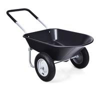 2-Wheeled Wheelbarrow Garden Cart with 33cm Pneumatic Tires & Handlle