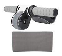 2 Wheels Ab Roller Wheel, Abdominal Muscle Exerciser for Home Gym, Stable Triangle Support Design with Knee Pad for Core Strength Training (Black)