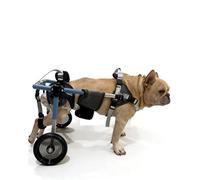 2 - Wheels Dog Wheelchair for rear leg support | Tool - Free Adjustable (Length/Width/Height)| Mobility cart |All - Aluminum Frame | fit small medium large back leg paralysis pets(XXL)