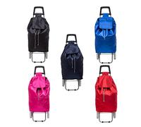 2 Wheels Funky Lightweight Folding Grocery Shopping Trolley Festival Trolley New (Pink)