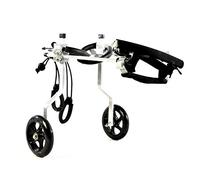 2 Wheels Light Aluminum Alloy Pet Dog Wheelchair, Adjustable Dog Wheelchair, Walking Assist Stroller Kit for Hind Leg Disabled Pet Dog Walking,Gray,XXL