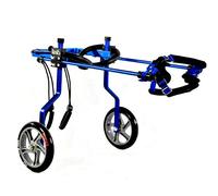 2 Wheels Light Aluminum Alloy Pet Dog Wheelchair, Adjustable Dog Wheelchair, Walking Assist Stroller Kit for Hind Leg Disabled Pet Dog Walking,Blue,L
