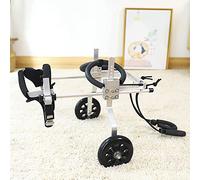 2 Wheels Lightweight Dogs Strollers, Aluminum Alloy Adjustable Pet Dog Wheelchair Hind Legs Auxiliary Pet Wheelchair Cart for Back Legs
