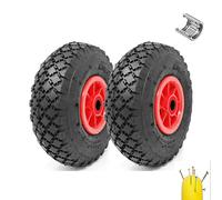 ECOVELO 2 PIES WHEELS 3.00-4 PNEUMATIC SOLID TIRE CART RUNNER WHEEL