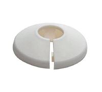 2 White 15mm Radiator Pipe Hole Rose Collars Cover Fitting Radsnaps