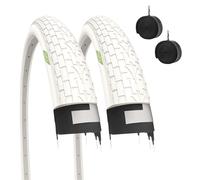 2 White Tires 20 X 1.95 (50-406) + Rubber Tubes BMX City Bike For Kids