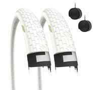 2 White Tyres 20 x 1.95 cm (50-406) + Tubes Bicycle Tyres BMX Road City Bike for Children
