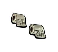 2 Who Gives A Shit Shoe Charms For Crocs & Jibbitz Wristbands