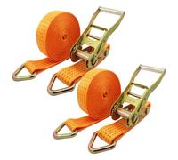 2" Wide Ratchet Straps Tie Downs, 3-98 Feet Long (11023 lb Break Strength) Tie Down Straps with Double Triangular Rings for Trucks Cargo Trailer Moving Appliances(2sets,7m/23.0ft)