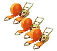 2" Wide Ratchet Straps Tie Downs, 3-98 Feet Long (11023 lb Break Strength) Tie Down Straps with Double Triangular Rings for Trucks Cargo Trailer Moving Appliances(3sets,5m/16.4Ft)