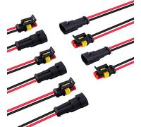MUYI 5 Kits 2 Pin Connector 18AWG Waterproof Wire Connector 1.0mm² Quick Disconnect Wire Connectors 1.5mm Series Automotive Waterproof Electrical Connectors Wire Quick Connectors