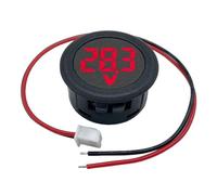 2 Wire LED Digital Volt Meter for Accurate Voltage Readings from 4 to 100V (Red)