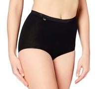 Sloggi Womens Basic+ Maxi 2P 2 Pack - Black Cotton - Size Large