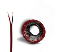 2 x 0.50mm Speaker Cable Wire4U® Figure 8, Quality, 50 Strands Wire In 10 20 50 100 Metres (10 metres, Red / Black)