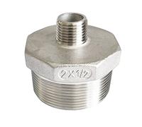 2" x 1/2" Male Hex Nipple Threaded Reducer Connector Pipe Fitting Adapter,Stainless Steel 304 NPT