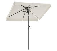 2 x 1.5 m Rectangular Patio Umbrella with 30° Tilt in 2 Directions, Beige