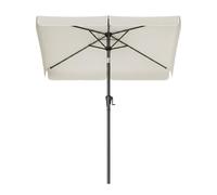 2 x 1.5 m Rectangular Patio Umbrella with 30° Tilt in 2 Directions, Beige