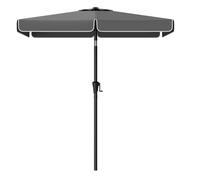 2 x 1.5 m Rectangular Patio Umbrella with 30° Tilt in 2 Directions, Grey