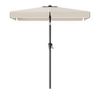 2 x 1.5 m Rectangular Patio Umbrella with 30° Tilt in 2 Directions, Grey