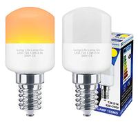 2 x 1.5w LED Pygmy Light Bulb E14 SES Yellow Small Appliance Lamp 20w Equivalent