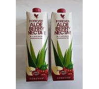 2 X 1 Litre New Sealed Forever Aloe Vera Nectar Berry Drink Gel