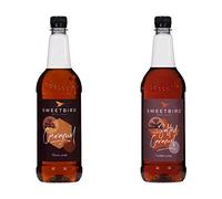 2 x 1 Litre Sweetbird Coffee, Cocktail, Cooking, Iced Tea Drink Syrup Multi Flavours (1 x Caramel, 1 x Salted Caramel)