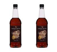 2 x 1 Litre Sweetbird Coffee, Cocktail, Cooking, Iced Tea Drink Syrup Multi Flavours (2 x French Vanilla)