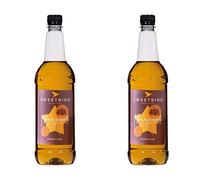2 x 1 Litre Sweetbird Coffee, Cocktail, Cooking, Iced Tea Drink Syrup Multi Flavours (2 x Honeycomb)