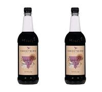 2 x 1 Litre Sweetbird Coffee, Cocktail, Cooking, Iced Tea Drink Syrup Multi Flavours (2 x Passionfruit Lemon Iced Tea)