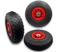 2 x 10" 3.00-4 Spare INFLATABLE PNEUMATIC Replacement Wheel for Carp Coarse Fishing Trolley Pneumatic Wheels