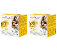 2 x 10 Organic Teen First Period Day Pads with Wings. Organic, Vegan, Biodegradable, Individually Wrapped. Masmi