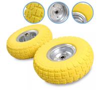 2 x 10" PUNCTURE BURST PROOF SOLID RUBBER SACK TRUCK TROLLEY WHEELS SPARE TYRES