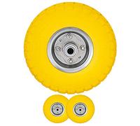 2 x 10" Yellow Sack Truck Hand Trolley Cart Wheelbarrow Solid Rubber Wheel Tyre Tires
