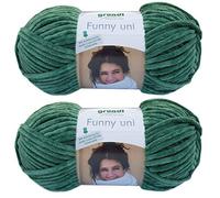 2 x 100 g Gründl Funny Uni Soft Yarn SB Pack Baby Yarn Including Instructions for A Funny Bunny