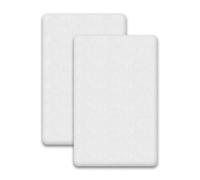 2 x 100% Waterproof Crib Mattress Protectors | Non-Noisy, Non-Allergenic, Soft and Super Absorbent Crib Mattress Covers (White, 90 x 50 cm)