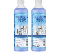 2 x 1000 ml milk system cleaner concentrate for fully automatic coffee machines, milk frother, milk foam cleaner, milk cleaner, universal for all manufacturers