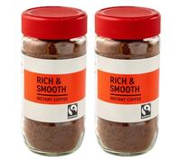2 x 100g Everyday Rich and Smooth Instant Coffee Jars, Red Top, Freeze-Dried, 200g