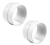 2 X 100mm Connector Plastic Round Connector 100mm - 4 inch to Connect Duct Pipe or Flexible Ducting Hose -Tumbler Dryer - Cooker Hood