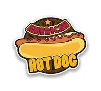 2 x 10cm/100mm American Hotdogs Vinyl Sticker Food Takeaway #7157